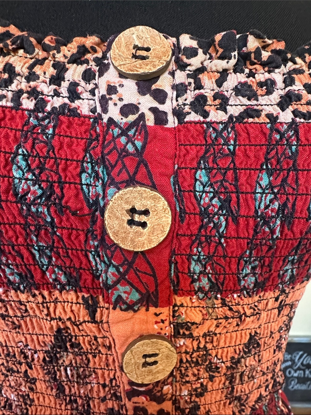 #258- BootBarn Angie bohemian patchwork maxi dress - Picture 4 of 11